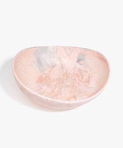 Elegante Tazón Decorativo Rosa Pálido, Tazón para Frutas con Acabado de Mármol de Lujo, Centro de Mesa Moderno, Decoración para el Hogar - Product Image 4