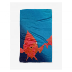 ผ้าขนหนูคอตตอนออร์แกนิกทำจากอินเดียผ้าวาฟเฟิลปักลายสำหรับห้องครัวขนาด45X65ซม. 200ปราศจากขุยผ้าสำลีเกรดโรงแรม - Product Image 1