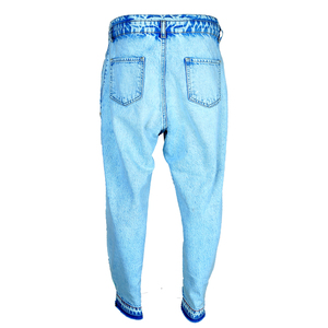 Pantalones de mezclilla de pierna recta transpirables y lavados para hombre, de cintura media, estilo casual de negocios, al por mayor, de algodón, con cierre de cremallera, de peso medio. - Product Image 5