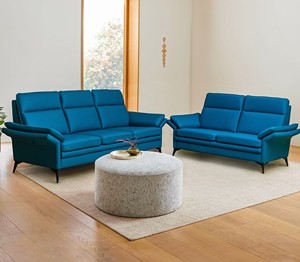 โซฟาเข้ามุมรูปตัวแอล รุ่น 09 SANTA หุ้มด้วยหนัง PU และผ้า โครงไม้สนแข็งแรง พร้อมฟองน้ำยางลาเท็กซ์ Supersoft และโฟมความหนาแน่นสูง Recron ชุดเฟอร์นิเจอร์ห้องนั่งเล่นทันสมัย - Product Image 4