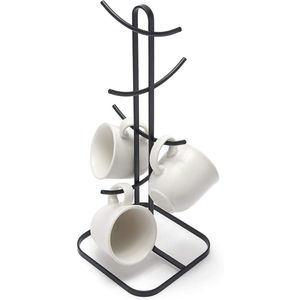 Soporte Clásico de Hierro Negro para 6 Tazas, Organizador de Almacenamiento de Cocina, Estante de Alambre Metálico para Tazas de Café y Té, Ahorro de Espacio - Product Image 4