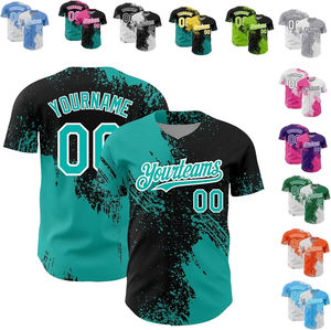 Uniforme de Béisbol Personalizado con Impresión Digital, Manga Corta, Secado Rápido, Conjunto de Jersey para Hombre, OEM, Unisex - Product Image 2