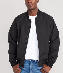 Blouson Bomber Homme Léger Sur Mesure Noir Style Universitaire Hiver Tendance avec Broderie Décorative - Product Image 4
