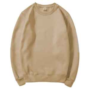 Crew Neck Solid Color Hoodies Plus Size Winter Washed Rhinestone 100% Cotton Sweatshirts Regular Fit Long Sleeve - Product Image 2