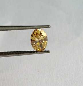 Diamante Cultivado en Laboratorio, Corte Ovalado, Amarillo Intenso de 1.00CT, Certificado IGI, CVD, Diamante Suelto Hecho a Mano para Joyería, Anillos y Pendientes - Product Image 3