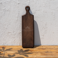 Planche à découper en bois d'acacia, plateau de service rectangulaire, bloc à découper avec poignée pour cuisine et restaurant