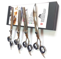 Rgill Ciseaux 8.0 Pouces JP440c Acier Dent de Requin À Effiler Droite Courbe Ciseaux Pet Toilettage Cisailles Kit