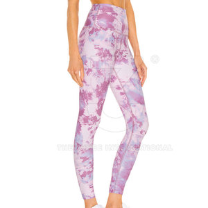 Best Selling Premium Quality Women <b>Leggings</b> Elastic Waist Solid <b>Pattern</b> for Yoga Running-Lightweight Spandex/Nylon Active Wear - Product Image 5