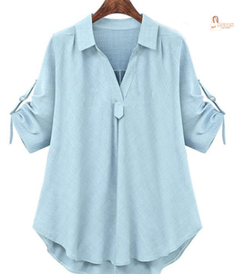 Chemise boutonnée pour femme, nouvelle mode, haute qualité, manches longues, coupe classique, décontractée, printemps-été, broderie logo sur le devant - Product Image 1