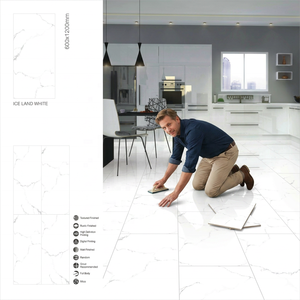 Ice Berge 60x120cm Digital Glossy Vitrified Porcelain Non-Slip <b>Wall</b> Floor Tiles for Swimming Pool Crystal White Collection - Product Image 2