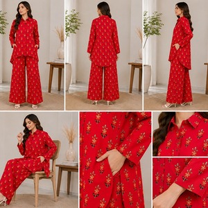 Ensemble élégant 2 pièces en coton violet brodé pour femme avec dupatta, idéal pour les occasions festives - Product Image 6