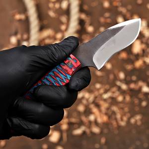 Couteau EDC à lame fixe personnalisé Nordic Forge, fourreau Pancake, 6 pouces, lame pleine longueur, pointe tombante, pour le dépecage, le camping et la chasse, acier 12c27 - Product Image 4