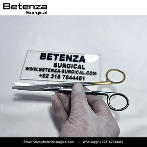 Ciseaux de tonsil Prince courbés, instrument manuel en acier inoxydable allemand de 17 cm pour la chirurgie plastique - Product Image 3