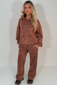 Conjunto de Sudadera con Capucha y Pantalones Deportivos para Mujer, Estilo Vintage, Lavado Ácido, Ropa Deportiva Informal para Mujer - Product Image 5