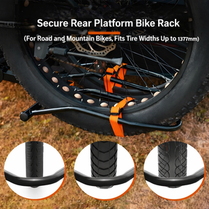 Portabicicletas para Exteriores con Soporte para Enganche y Función Plegable para 2 Bicicletas, Ajustable y Ligero - Product Image 5