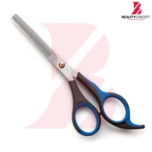 กรรไกรซอยผมด้ามพลาสติกสองสี น้ำเงิน-ดำ คุณภาพดี ราคาส่ง สำหรับร้านทำผมมืออาชีพ - Product Image 6