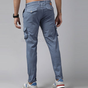 Pantalones Cargo Casuales Ligeros de Lona Recta con Cintura Media y Transpirables para Hombre, Verano - Product Image 3