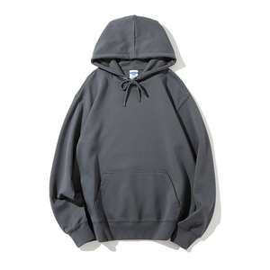 Sweat-shirt à capuche blanc pour homme, coupe oversize, manches classiques, couleur unie, décontracté, en coton French Terry, avec poche, idéal pour l'automne - Product Image 4