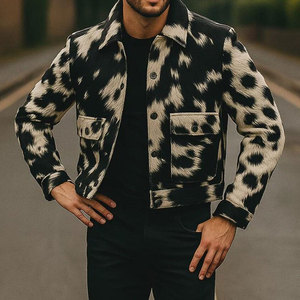 Chaqueta de Cuero Vacuno de Alta Calidad al por Mayor para Hombre con Cuello Alto, Color y Logotipo Personalizados, para Uso Invernal, Hecha en Pakistán - Product Image 1