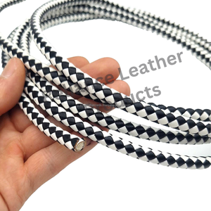 Cordón de cuero Bolo trenzado de doble tono a la moda, Color personalizado para collar de hombre y mujer, accesorios para hacer joyas - Product Image 5