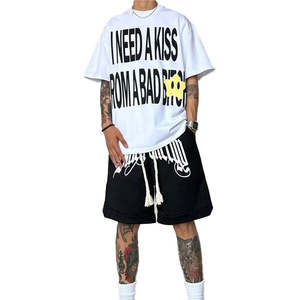 ชุดเซ็ตเสื้อยืดและกางเกงขาสั้นลำลองสำหรับฤดูร้อน ผู้ชายและผู้หญิง ชุดลำลอง 2 ชิ้น ผ้าฝ้าย ชุดฤดูร้อนสำหรับผู้ชายและผู้หญิง - Product Image 5