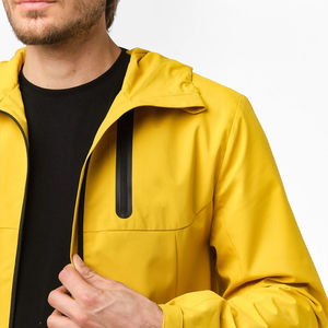 Veste imperméable à fermeture éclair pour homme de haute qualité avec logo personnalisé, veste coupe-vent pour homme grande taille, service OEM personnalisé - Product Image 3