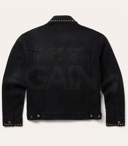 Veste en jean pour homme, personnalisable avec logo, 100% coton, respirante, écologique, imperméable, pour usage extérieur, vente en gros - Product Image 2