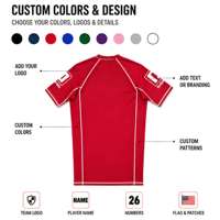 Ensemble Rash Guard Arts Martiaux Mixtes RYBIC SPORTS – T-shirt à Manches Courtes et Short en Polyester avec Logo Imprimé par Sublimation sur le Devant