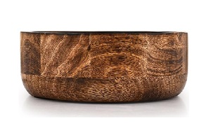 Bol à fruits en bois de manguier, forme ronde, pour centre de table, bol décoratif pour table d'entrée, 10" x 10" x 2,5" - Product Image 5