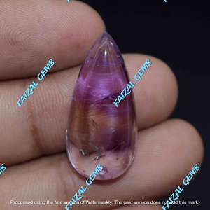Precioso cuarzo natural de amatista púrpura, cristal de alta calidad en forma de pera, cabujón suelto FAIJAN GEMS Rajasthan para la fabricación de joyas - Product Image 2