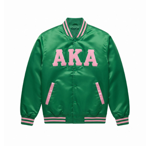 <b>Womens</b> greek letter Customized Plus Size AKA Sorority <b>Jacket</b> Long Sleeve <b>Jacket</b> Zip up Alpha Sorority Clothing Sorority <b>Jackets</b> - Product Image 1