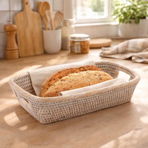 Artex Green Earth Handwoven Natural Rattan Eco-Friendly Modern Multifunction Oval <b>Bread</b> <b>Basket</b> Hanoi Vietnam Size L13xW8xH3.2 - Product Image 6