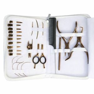 Professional Hair Extension Kit Tools for Micro Beads Loop Needle Pliers & <b>Clip</b> - Product Image 6
