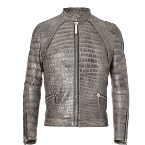 Veste en cuir de crocodile sur mesure pour homme, style de créateur de luxe, finition authentique, durable, confortable, manteau d'hiver tendance - Product Image 5