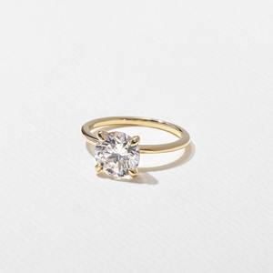 Anillo de Compromiso Solitario con Diamante Cultivado en Laboratorio de 2 Quilates, Oro de 14K con Baño de Rodio, Corte Brillante, 4 Puntas, Clásico, Certificado IGI, Personalizado, Fino - Product Image 2