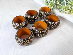 Vintage Carved Wooden Tissue Ring Holder for <b>Rustic</b> Holiday <b>Dining</b> Decoration <b>Farmhouse</b> <b>Table</b> Accessories Collection - Product Image 5