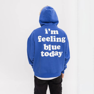 Nouveau Hoodie Personnalisé à Impression Gonflée 3D, Sweat-shirt à Impression Mousse, Coupe Lourde, Ourlet Brut, Hoodie Court pour Homme - Product Image 4