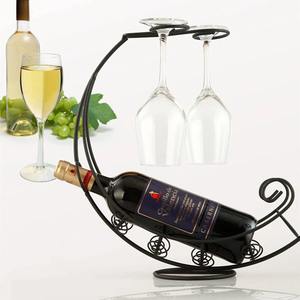 Porte-bouteilles mural moderne en fer doré rayé pour 18 bouteilles, rangement horizontal, élégant et peu encombrant, support vertical pour bouteilles de vin - Product Image 4