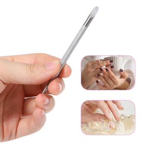 Ponceuse à ongles et repousse-cuticules 2-en-1 en acier inoxydable UBI – Outil de manucure durable à double extrémité avec éliminateur de vernis - Product Image 1