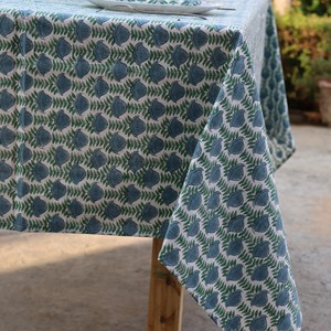 Custom Size Elegant Indian Print <b>Tablecloth</b> Ethnic Design Printed Rectangular Table Cloth Rectangle - Product Image 5