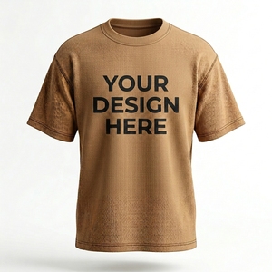Camiseta de Manga Corta con Cuello Redondo y Tejido Waffle de Algodón para Hombre, Impresión por Transferencia de Calor, Antiencogimiento, Fabricante OEM, Ropa de Marca Privada - Product Image 1