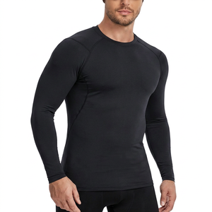 Camiseta de Compresión de Manga Larga para Hombre, Blanca, de Poliéster, de Secado Rápido, para Entrenamiento - Product Image 3