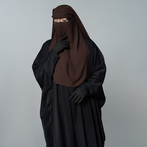 Hiyab Niqab de Color Sólido a la Moda para Mujer, Cubre Rostro Islámico Ligero, Tela Suave, Velo para Uso Diario - Product Image 2