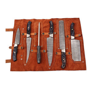 Offre Spéciale : Ensemble de Couteaux de Cuisine Damas Professionnels avec Manche en Acier Inoxydable et Lame en Acier Carbone – Couteaux de Chef en Acier Damas - Product Image 2