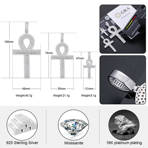 Collier Pendentif Cœur en Argent Sterling 925 pour Femme avec Diamant Moissanite Taille Brillant, Style Hip Hop, Fête, Punk, Tendance - Product Image 4