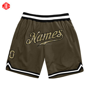 Short de basket-ball rétro personnalisé pour hommes de vente chaude noir et vert fluo avec nom d'équipe personnalisé et numéro Design respirant - Product Image 4