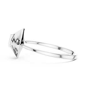 Anillo Minimalista de Oro Amarillo Sólido de 14k con Diamantes Cultivados en Laboratorio de Corte Redondo, Motivo Geométrico, Regalo Clásico de Boda - Product Image 5