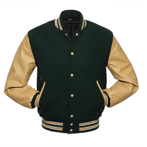 Blouson Bomber de Baseball Personnalisé Doré en Tissu Acrylique Unisexe pour Adultes Uniformes Scolaires Fournisseur de Blousons Letterman Service OEM - Product Image 3