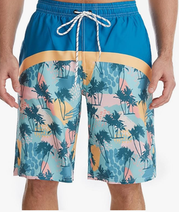 <b>Mens</b> Printed Board Shorts Quick Dry Drawstring Casual Swim <b>Trunks</b> with Pockets Multicolor Pattern Mid Waist Short Length - Product Image 2