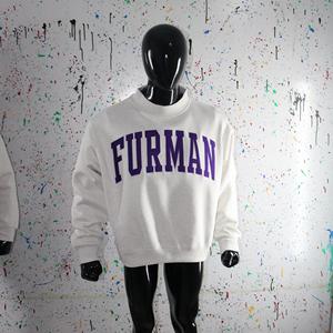 Sudadera FURMAN WHITE con cuello alto, 100% PURPLE, con apliques bordados, cuello ancho, URBAN PRODUCTIONS - Product Image 1